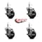 Service Caster 3.5'' Phenolic Wheel Swivel 7/16'' Grip Ring Stem Caster Set with Brake, 4PK SCC-GR20S3514-PHS-TLB-716138-4 - alternate 3